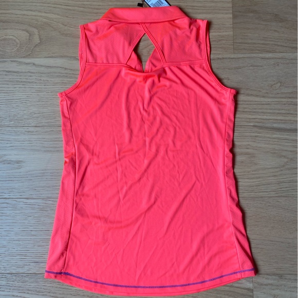 Adidas youth/kids sleeveless golf shirt, size 13-14 yrs/L, pink - Picture 4 of 11